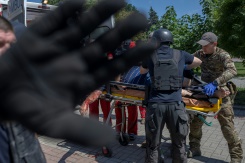 First grain shipment leaves Ukraine as southern city pounded