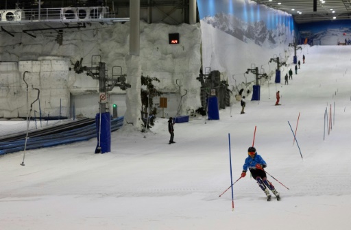 Skiing in a Madrid shopping centre when it's 34C outside