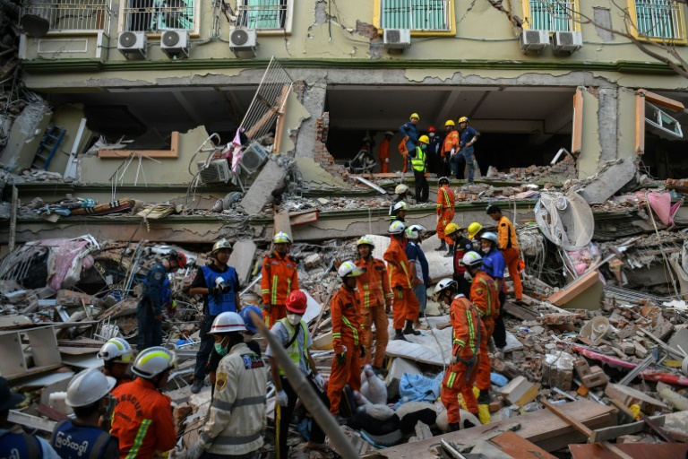 Rescue hopes fading three days after deadly Myanmar quake
