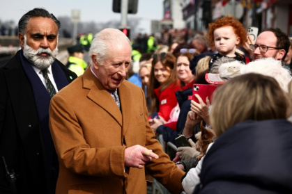 King Charles met well wishers on a visit to Northern Ireland last week