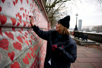 Britain's National Covid Memorial Wall is dedicated to those who lost their lives to Covid-19