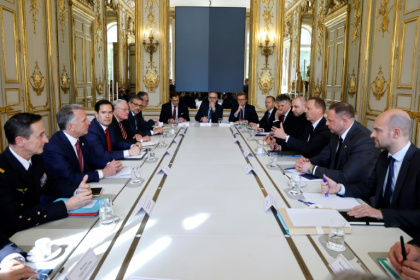 Key allies of Kyiv kicked off a day of meetings with top US officials in Paris