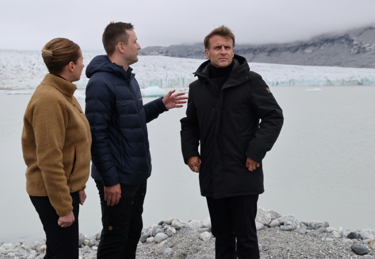 Macron, on Greenland visit, berates Trump for threats against the territory