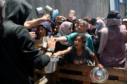 Israel has cut Gaza off from aid since March, with aid agencies warnnig they have run out of food - Eyad BABA (AFP)