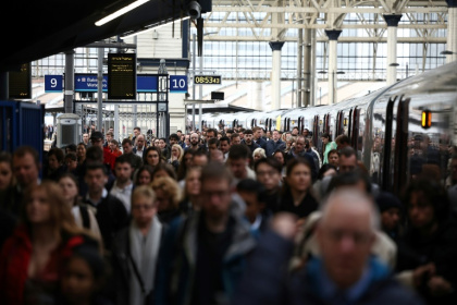 The renationalisation of South Western Railway, which notably serves London Waterloo station, means a third of journeys in Britain are now on publicly owned services - HENRY NICHOLLS (AFP)