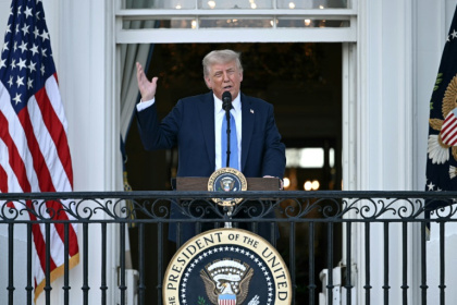 US President Donald Trump participates in a Summer Soiree on the South Lawn of the White House in Washington, DC, on June 4, 2025. - Brendan SMIALOWSKI (AFP)