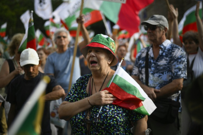 Bulgaria's push to join the euro has faced protests at home - Nikolay DOYCHINOV (AFP)