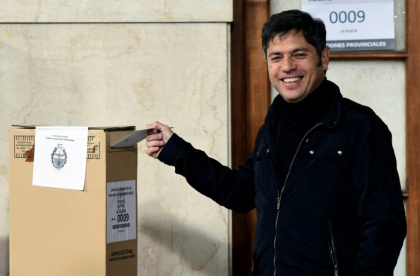 Buenos Aires governor Axel Kicillof is the new hero of the Argentine left following his coalition's trouncing of President Javier Milei's party in provincial elections seen as a test of Milei's support - STRINGER (AFP)