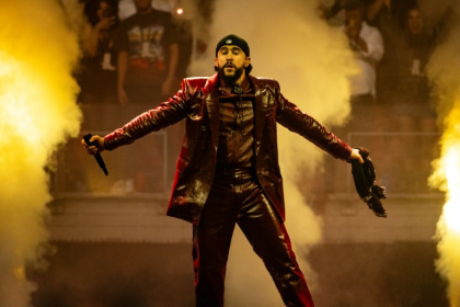 Latin artist Bad Bunny will perform at the Super Bowl in February - Eva Marie UZCATEGUI (AFP)