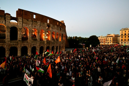 Protesters against Israel in Rome - Tiziana FABI (AFP)