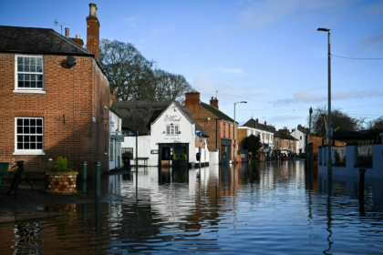 Quorn, in central England, was flooded after heavy snow and rain in January - Oli SCARFF (AFP)