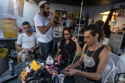 Israeli soldiers suffering from PTSD after serving in Gaza have been camped out for several weeks outside parliament to protest the lack of recognition of their trauma - Menahem Kahana (AFP)