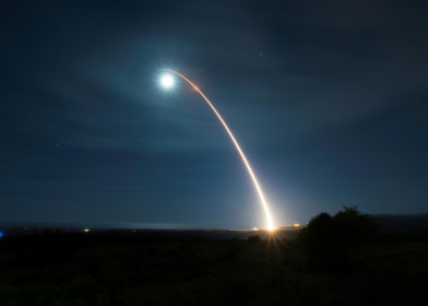 The United States already periodically tests nuclear weapons delivery systems, such as during the February 2020 launch of a Minuteman III missile - Clayton WEAR (AFP)