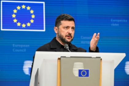 Ukraine's President Volodymyr Zelensky is pushing the EU to use frozen Russian assets to fund Kyiv - JOHN THYS (AFP)