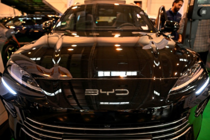 Chinese automaker BYD has been looking to expand overseas sales of its electric vehicles - Ina FASSBENDER (AFP)