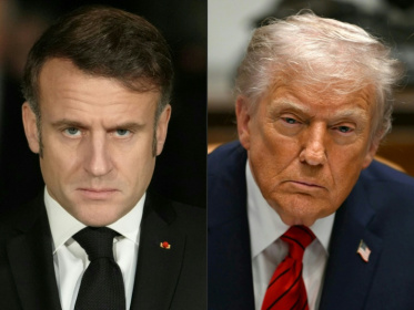 Trump's threat of tariffs on European NATO allies has prompted French President Emmanuel Macron to urge EU retaliation against US imports - Thibault Camus, ANDREW CABALLERO-REYNOLDS (AFP)