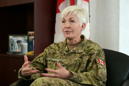 Canada's top military officer Jennie Carignan told AFP it is crucial for Canada to 'ensure that we are in control and taking responsibility for our defense' - Daphné LEMELIN (AFP)