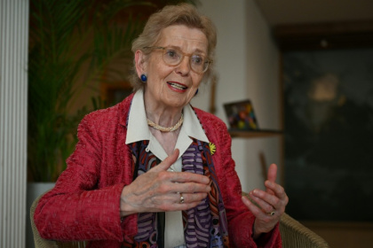 Former Irish President Mary Robinson has long argued that climate change is not just an environmental but a human rights crisis - Raul ARBOLEDA (AFP)