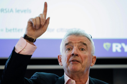 Michael O'Leary said he could not understand why airport bars would serve alcohol in the early hours with boozy behaviour becoming a "real challenge" - Simon Wohlfahrt (AFP)