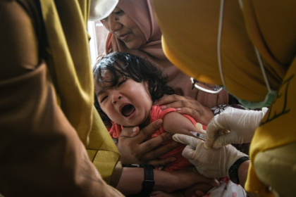 Infant vaccination in Indonesia dropped off sharply during the Covid-19 pandemic - Timur Matahari (AFP)