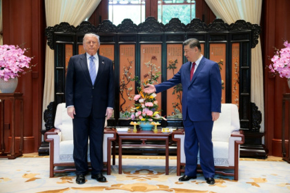 Asked whether the two leaders had discussed Iran, the Chinese foreign ministry released a statement calling for "a comprehensive and lasting ceasefire" - Evan Vucci (AFP)
