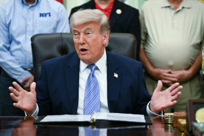 US President Donald Trump speaks during an announcement with Environmental Protection Agency (EPA) Administrator Lee Zeldin in the Oval Office of the White House in Washington, DC on May 21, 2026. - Kent NISHIMURA (AFP)