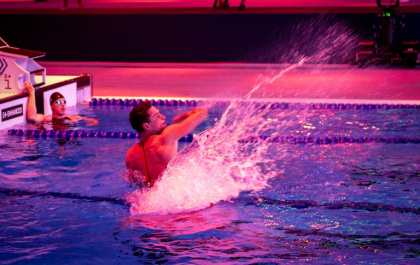 Greek swimmer Kristian Gkolomeev 'beat' the men's 50m freestyle world record during the Enhanced Games - ETIENNE LAURENT (AFP)