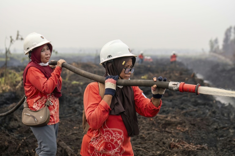 Women fight fires and sexism in Indonesian Borneo