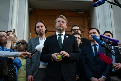 Yabloko leader Nikolay Rybakov said the party would appeal the decision. - Igor IVANKO (AFP)