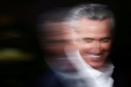 Newsom also insisted climate was winning politics -- if framed not as a 'green' issue but as one tied to everything - CHARLY TRIBALLEAU (AFP)