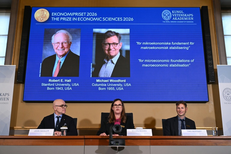 Americans Hall and Woodford win economics Nobel for stabilisation models